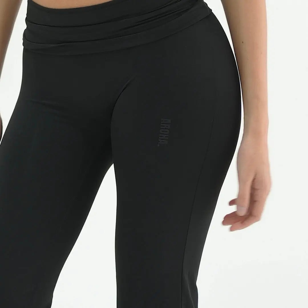 Wide Leg Flares - Midnight Black AROHA.