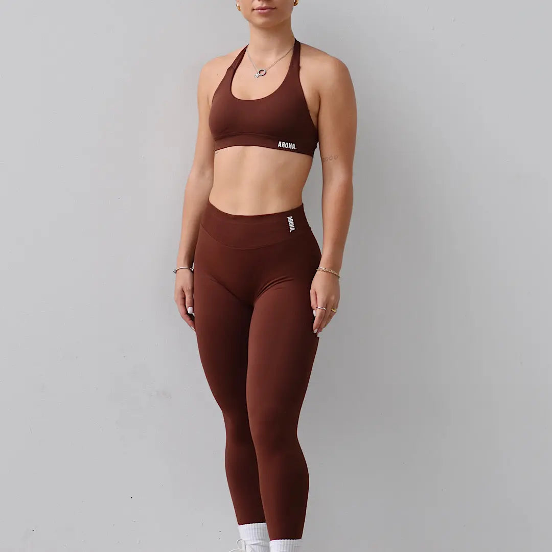 Kaia Deluxe Leggings - Espresso AROHA.
