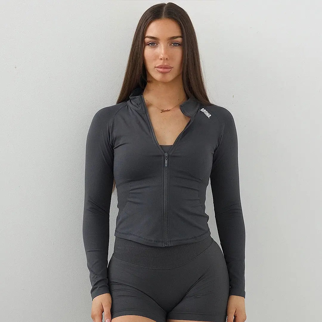 Kaia Deluxe BBL Jacket- Charcoal AROHA.