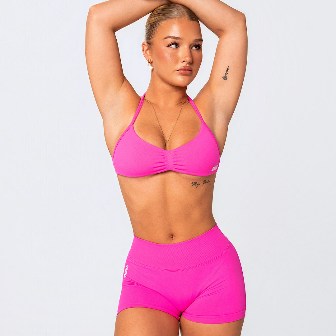 Kaia V Back Scrunch - Neon Pink