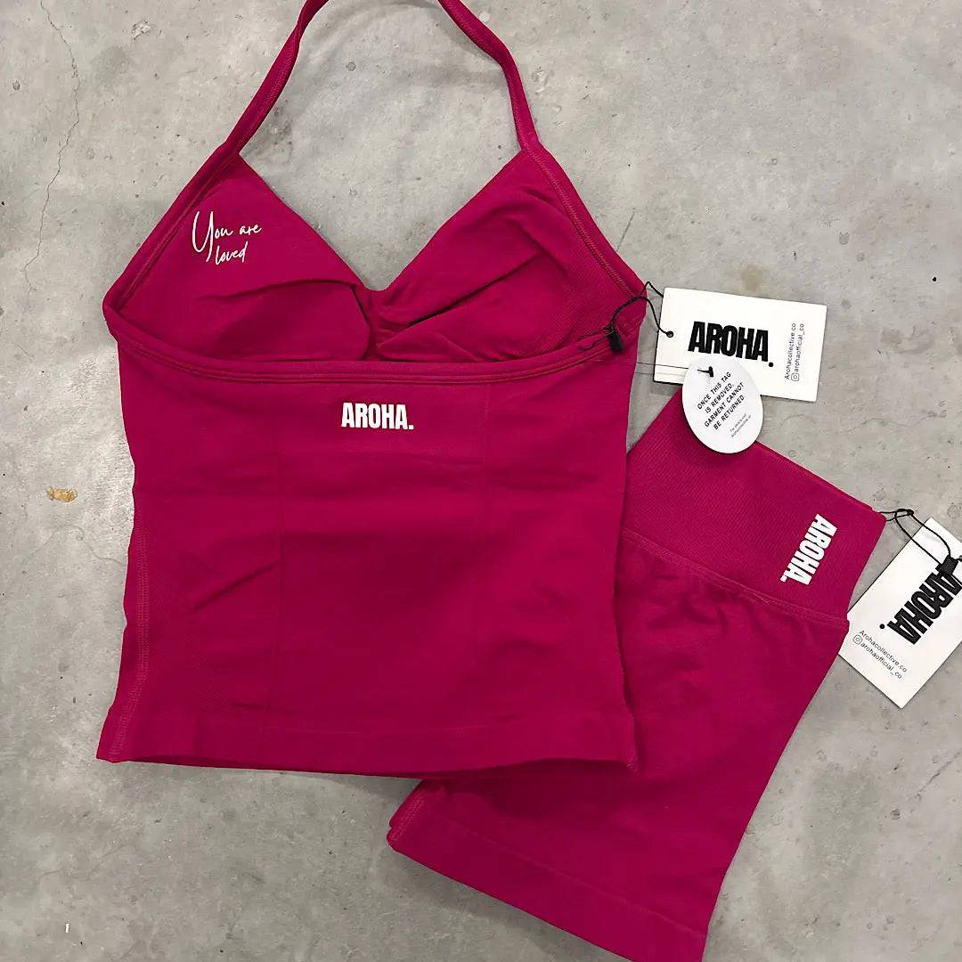 Kaia Longline Singlet - Berry - AROHA.